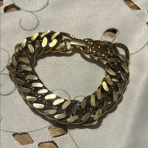 Vintage Napier Chunky Cuban Style Gold Bracelet